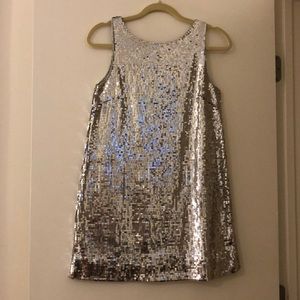 Sliver sequin dress